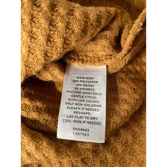 Abound Waffle Knit Long Sleeve Henley in Tan Dale - Picture 7 of 7